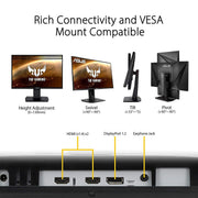 ASUS TUF VG279QR 27 - inch Full HD Gaming Monitor with 1ms Response Time and 165Hz Refresh Rate - SWIFT PERIPHERALSVG279QR