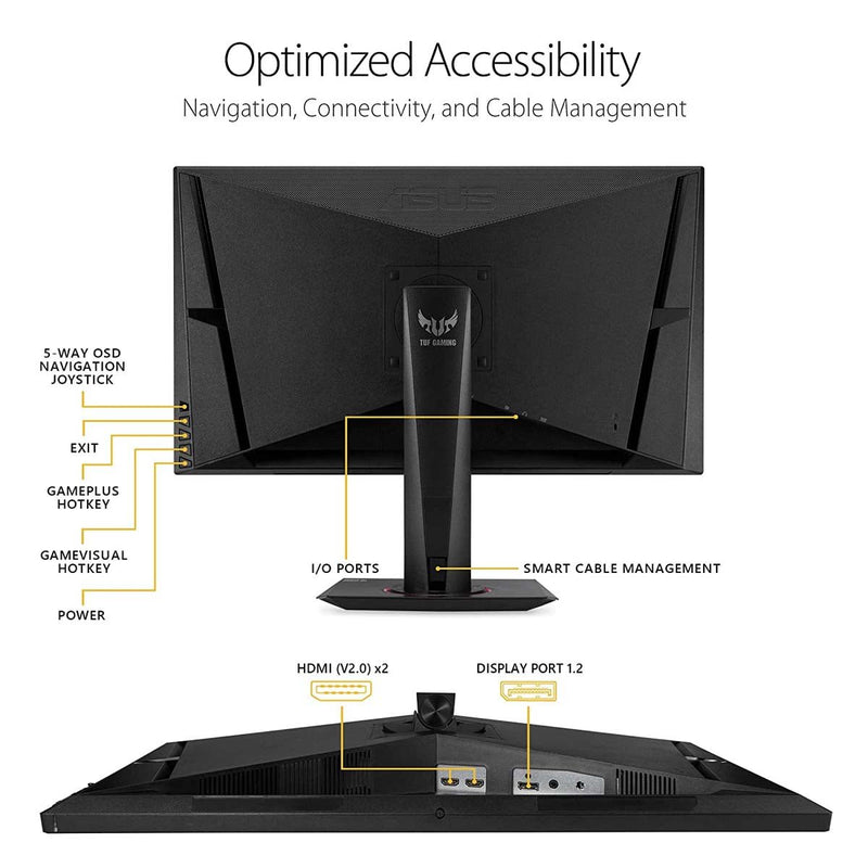 ASUS TUF VG27AQ 27 Inch WQHD Gaming Monitor with G - SYNC and 2W Dual Stereo Speakers - SWIFT PERIPHERALSVG27AQ