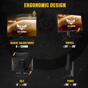 ASUS TUF VG27AQL1A 27 Inch Gaming Monitor with 170Hz Refresh Rate and 1ms Response Time - SWIFT PERIPHERALSVG27AQL1A