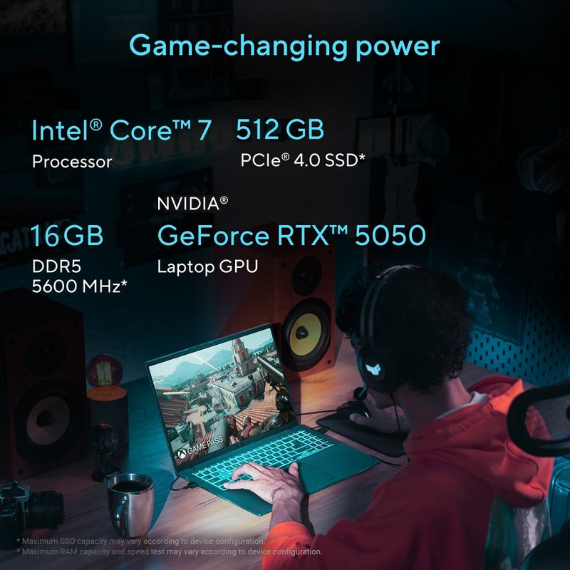 ASUS V16 V3607VH - RP038WS [CORE7 - 240H/16GB/512GB SSD/WIN11 HOME+MS24/16.0"/8GB - RTX5050 GRAPHICS/1 YEAR(S)/BLACK] - SWIFT PERIPHERALS1096075