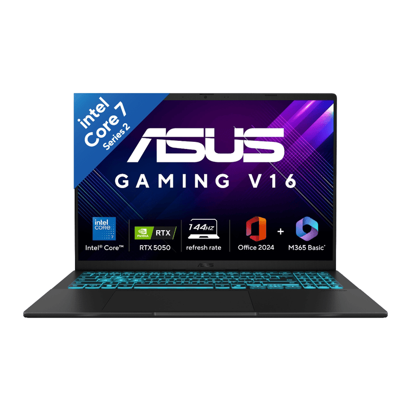 ASUS V16 V3607VH - RP038WS [CORE7 - 240H/16GB/512GB SSD/WIN11 HOME+MS24/16.0"/8GB - RTX5050 GRAPHICS/1 YEAR(S)/BLACK] - SWIFT PERIPHERALS1096075