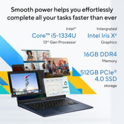 ASUS VIVOBOOK 14, 14" FHD (1920 X 1080), INTEL CORE I5 - 1334U PROCESSOR,(16GB RAM/512GB SSD/INTEL IRIS X? IGPU/WINDOWS 11/M365 BASIC (1YEAR)*/OFFICE HOME 2024/BLUE/1.40 KG),X1404VA - NK790WS - SWIFT PERIPHERALS90NB10I1-M018N0