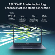 ASUS VIVOBOOK 14 (2022) CORE I5 12TH GEN - (8 GB/512 GB SSD/WINDOWS 11 HOME) X1402ZA - EK521WS THIN AND LIGHT LAPTOP (14 INCH, QUIET BLUE, 1.50 KG, WITH MS OFFICE) - SWIFT PERIPHERALS90NB0WP2-M00EA0