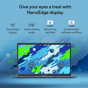 ASUS VIVOBOOK 14 (2022) CORE I5 12TH GEN - (8 GB/512 GB SSD/WINDOWS 11 HOME) X1402ZA - EK521WS THIN AND LIGHT LAPTOP (14 INCH, QUIET BLUE, 1.50 KG, WITH MS OFFICE) - SWIFT PERIPHERALS90NB0WP2-M00EA0