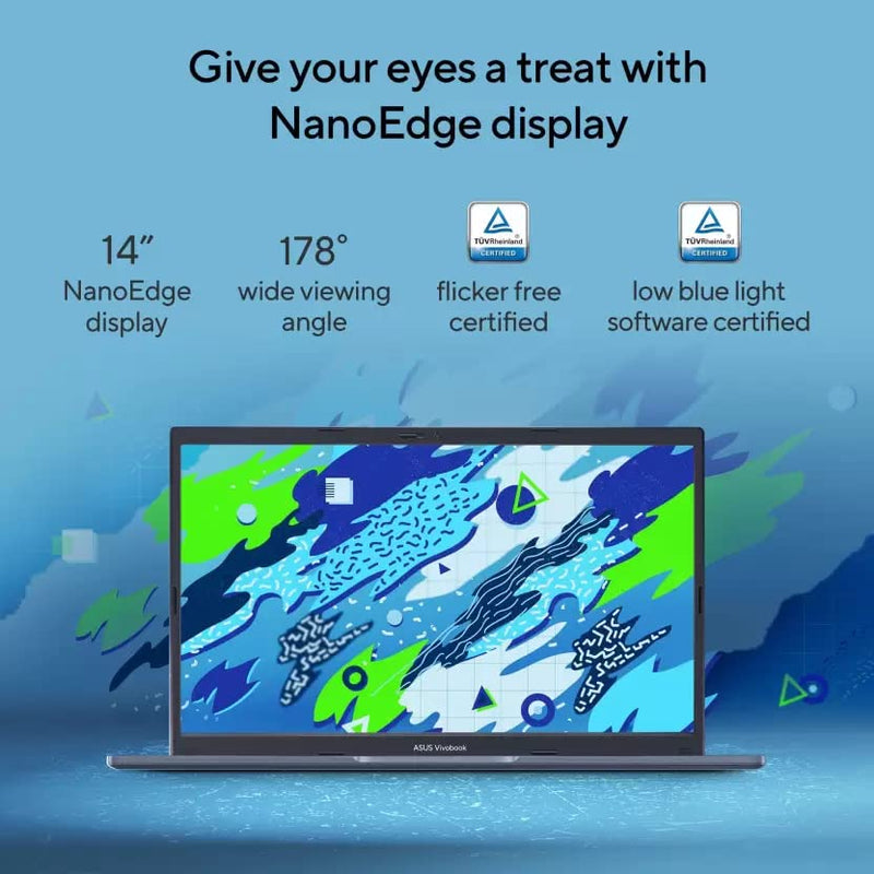 ASUS VIVOBOOK 14 (2022) CORE I5 12TH GEN - (8 GB/512 GB SSD/WINDOWS 11 HOME) X1402ZA - EK521WS THIN AND LIGHT LAPTOP (14 INCH, QUIET BLUE, 1.50 KG, WITH MS OFFICE) - SWIFT PERIPHERALS90NB0WP2-M00EA0