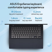 ASUS VIVOBOOK 14 M1407KA - LY132WS [AI R5 - 330/16GB/512GB SSD/WIN11 HOME+MS24/14.0"/INTEGRATED GRAPHICS/1 YEAR(S)/BLUE] - SWIFT PERIPHERALS1095271