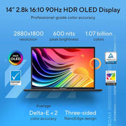 ASUS VIVOBOOK 14 OLED INTEL CORE I5 12TH GEN 1235U - (16 GB/512 GB SSD/WINDOWS 11 HOME) X1405ZA - KM511WS THIN AND LIGHT LAPTOP (14 INCH, INDIE BLACK, 1.5 KG, WITH MS OFFICE) - SWIFT PERIPHERALS90NB0ZC7-M001B0