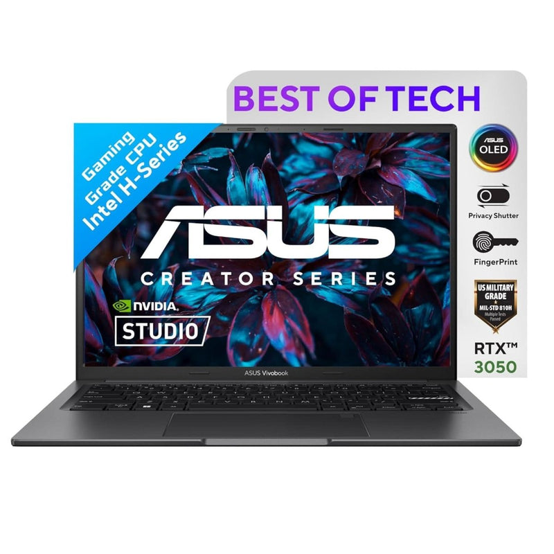 ASUS VIVOBOOK 14X OLED, INTEL CORE I5 - 13500H 13TH GEN, 14 INCH (35.56 CM) 2.8K 90HZ OLED, CREATOR/GAMING LAPTOP (16 GB RAM/512 SSD/4GB GEFORCE RTX 3050/WIN11/INDIE BLACK/1.45 KG), K3405VCB - KM541WS - SWIFT PERIPHERALS90NB11I1-M004Y0