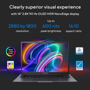 ASUS VIVOBOOK 14X OLED, INTEL CORE I9 - 13900H 13TH GEN, 14 INCH (35.56 CM) 2.8K 90HZ OLED, CREATOR/GAMING LAPTOP (16 GB RAM/1TB SSD/4GB RTX 3050/WIN11/BACKLIT/FINGERPRINT/BLACK/1.45 KG), K3405VCB - KM951WS - SWIFT PERIPHERALS90NB11I1-M004V0