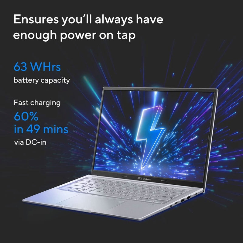 ASUS VIVOBOOK 14X OLED, INTEL CORE I9 - 13900H 13TH GEN, 14 INCH (35.56 CM) 2.8K 90HZ OLED, CREATOR/GAMING LAPTOP (16 GB RAM/1TB SSD/4GB RTX 3050/WIN11/BACKLIT/FINGERPRINT/SILVER/1.45 KG), K3405VCB - KM952WS - SWIFT PERIPHERALS90NB11I2-M004U0