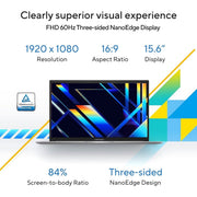 ASUS VIVOBOOK 15, 15.6 INCH FHD (1920 X 1080), INTEL CORE I3 - 1215U PROCESSOR 1.2 GHZ, THIN & LIGHT LAPTOP(16GB RAM/512GB SSD/INTEGRATED GRAPHICS/WINDOWS 11/OFFICE HOME/COOL SILVER/1.7 KG), X1504ZA - NJ342WS - SWIFT PERIPHERALS90NB1022-M029K0