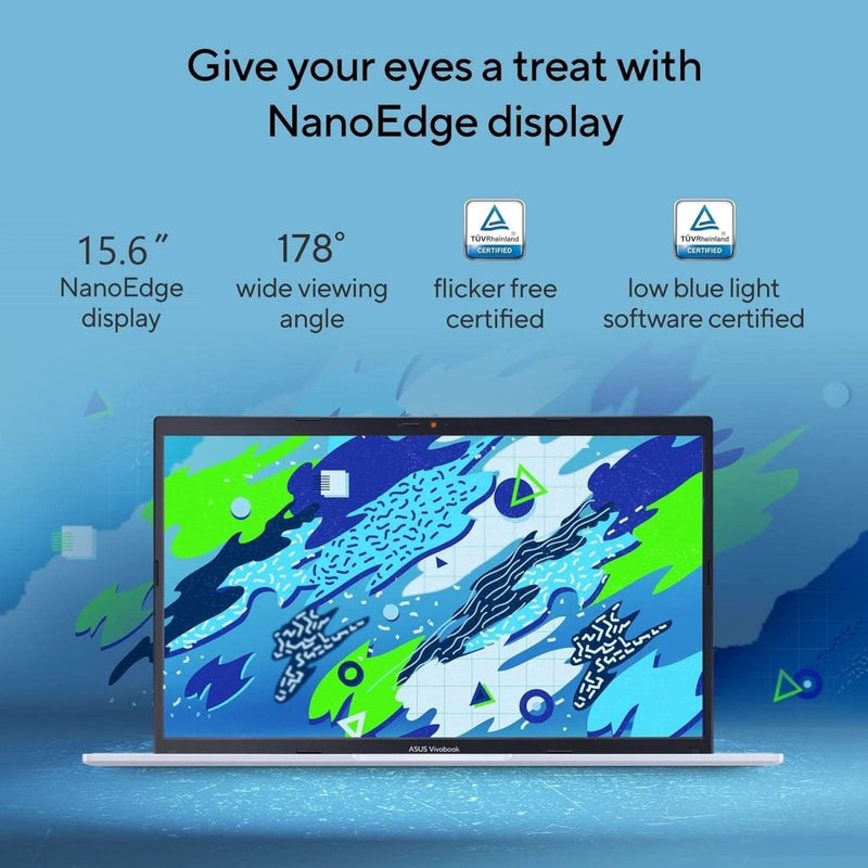 ASUS VIVOBOOK 15 (2022), INTEL CORE I3 - 1215U, 12TH GEN, 8GB RAM, 512GB SSD, FHD, 15.6 INCH/39.62CM, WINDOWS 11, MS OFFICE 2021, ICELIGHT SILVER, 1.7KG, X1502ZA - EJ322WS, BACKLIT KB LAPTOP - SWIFT PERIPHERALS90NB0VX2-M01N90