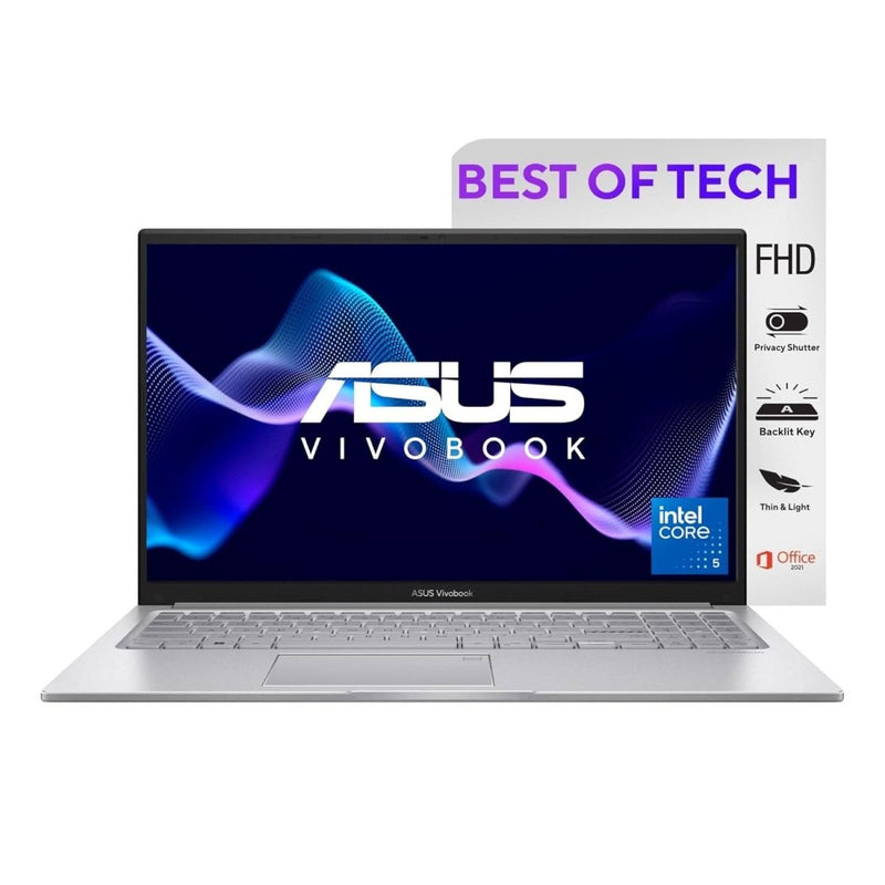 ASUS VIVOBOOK 15 (2024), INTEL CORE 5 PROCESSOR 120U, 15.6 INCH FHD 16:9 60HZ 250NITS,(16GB RAM/512GB SSD/WIN 11 HOME/OFFICE 2021/BACKLIT KEYBOARD/COOL SILVER/1.7 KG), X1504VAP - NJ541WS - SWIFT PERIPHERALS90NB13Y2-M004N0