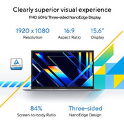 ASUS VIVOBOOK 15 INTELCORE I5 - 1235U / 8GB (4*2) DDR4 / 512GB PCIE 4.0 SSD / 15.6 - INCH / FHD (1920 X 1080) 16:9 /COOL SILVER /BACKLIT KB / WIN 11 HOME / MS OFFICE LAPTOP X1504ZA - NJ522WS - SWIFT PERIPHERALS1085764