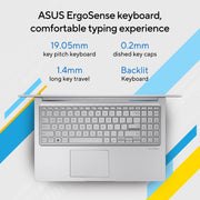ASUS VIVOBOOK 15 INTELCORE I5 - 1235U / 8GB (4*2) DDR4 / 512GB PCIE 4.0 SSD / 15.6 - INCH / FHD (1920 X 1080) 16:9 /COOL SILVER /BACKLIT KB / WIN 11 HOME / MS OFFICE LAPTOP X1504ZA - NJ522WS - SWIFT PERIPHERALS1085764