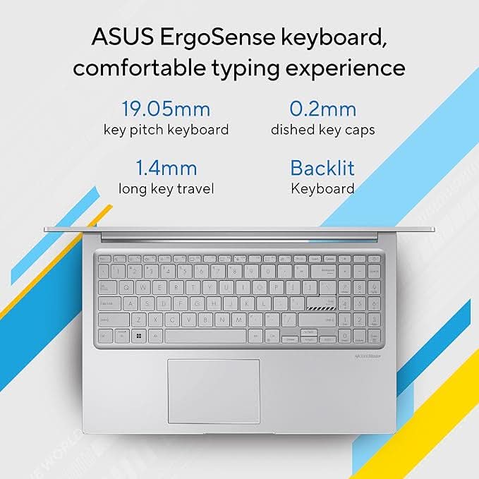 ASUS VIVOBOOK 15, LIGHT WEIGHT LAPTOP, INTEL CORE I5 - 1335U (16GB/512GB/INTEL IRIS XE GRAPHICS/15.6 INCH FHD/WINDOWS 11 HOME) X1504VA - NJ540WS - SWIFT PERIPHERALS90NB14G2-M00020