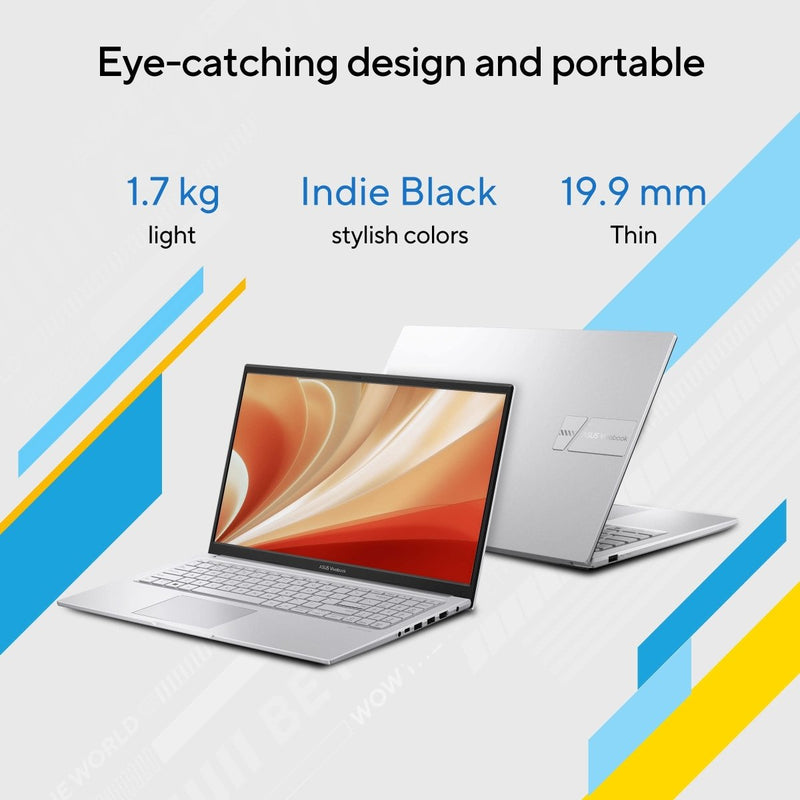ASUS VIVOBOOK 15, LIGHT WEIGHT LAPTOP, INTELCORE I5 - 1235U (16GB/512GB/INTEL IRIS XE /15.6" FHD/WINDOWS 11 HOME) X1504ZA - NJ540WS - SWIFT PERIPHERALS1093502