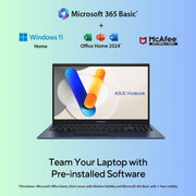 ASUS VIVOBOOK 15 M1502YA - BQ989WS [R7 - 7730U/16GB/512GB SSD/WIN11 HOME+MS24/15.6"/INTEGRATED GRAPHICS/1 YEAR(S)/BLUE] - SWIFT PERIPHERALS1095074
