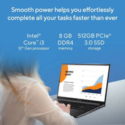 ASUS VIVOBOOK 15 OLED INTEL CORE I3 12TH GEN 1215U - (8 GB/512 GB SSD/WINDOWS 11 HOME) X1505ZA - L1311WS THIN AND LIGHT LAPTOP (15.6 INCH, INDIE BLACK, 1.7 KG, WITH MS OFFICE) - SWIFT PERIPHERALS90NB0ZB1-M00120