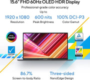 ASUS VIVOBOOK 15 OLED INTEL CORE I5 13TH GEN 1335U - (16 GB/512 GB SSD/WINDOWS 11 HOME) X1505VAU - LK543WS THIN AND LIGHT LAPTOP (15.6 INCH, INDIE BLACK, 1.70 KG, WITH MS OFFICE) - SWIFT PERIPHERALS90NB10P1-M00AD0