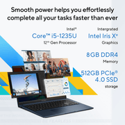 ASUS VIVOBOOK 15 X1504ZA - NJ520WS LAPTOP (12TH GEN CORE I5/ 8GB/ 512GB SSD/ WIN11 HOME) - SWIFT PERIPHERALS1090826