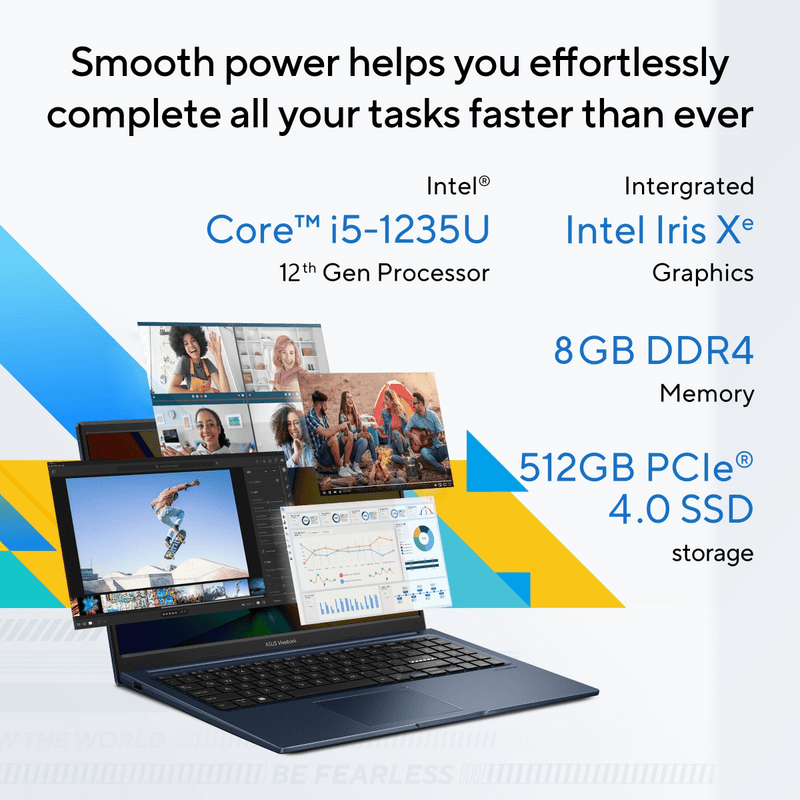 ASUS VIVOBOOK 15 X1504ZA - NJ520WS LAPTOP (12TH GEN CORE I5/ 8GB/ 512GB SSD/ WIN11 HOME) - SWIFT PERIPHERALS1090826