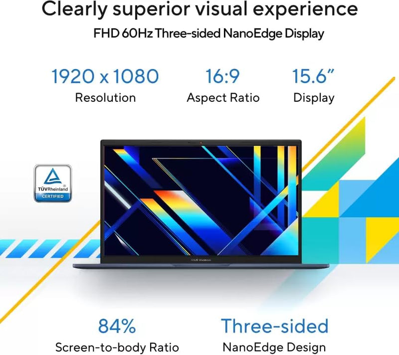ASUS VIVOBOOK 15 X1504ZA - NJ549WS [CI5 - 1235U 12TH GEN/16GB/512GB SSD/WIN11 HOME+MSO/15.6 INCH/INTEGRATED GRAPHICS /1 YEAR(S)/BLUE/FPR] - SWIFT PERIPHERALS1091673