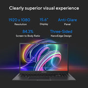 ASUS VIVOBOOK 15X INTEL CORE I3 - 1315U / 8GB DDR4 / 512GB PCIE 4.0 SSD / 15.6 - INCH / FHD (1920 X 1080) 16:9 /INDIE BLACK /BACKLIT KB / WIN 11 HOME / MS OFFICE LAPTOP K3504VAB - NJ321WS - SWIFT PERIPHERALS90NB10A1-M007X0