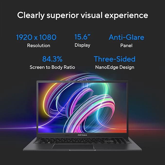ASUS VIVOBOOK 15X INTEL CORE I3 - 1315U / 8GB DDR4 / 512GB PCIE 4.0 SSD / 15.6 - INCH / FHD (1920 X 1080) 16:9 /INDIE BLACK /BACKLIT KB / WIN 11 HOME / MS OFFICE LAPTOP K3504VAB - NJ321WS - SWIFT PERIPHERALS90NB10A1-M007X0