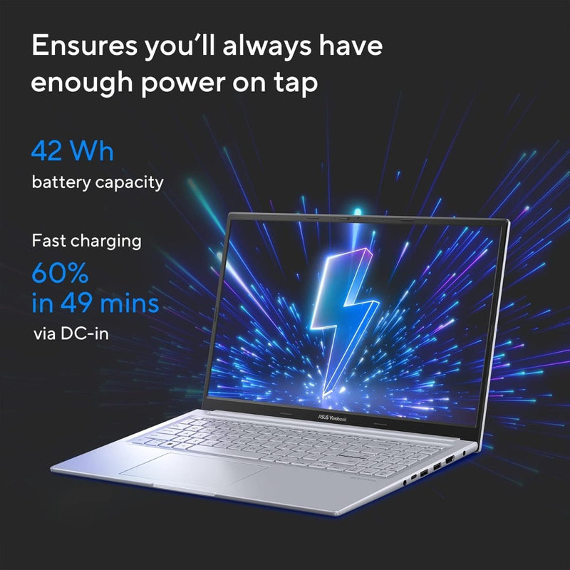 ASUS VIVOBOOK 15X INTEL CORE I5 - 1335U / 16GB (8*2) DDR4 / 512GB PCIE 4.0 SSD / 15.6 - INCH / FHD (1920 X 1080) 16:9 /COOL SILVER /BACKLIT KB / WIN 11 HOME / MS OFFICE LAPTOP K3504VAB - NJ542WS - SWIFT PERIPHERALS90NB10A2-M00810