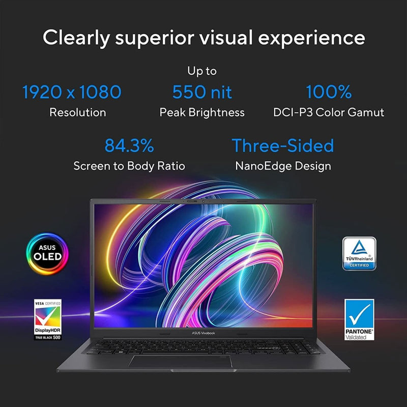 ASUS VIVOBOOK 15X OLED K3504VA - LK541WS [CI5 - 1340P 13TH GEN/16GB DDR4/512GB SSD/WIN 11 HOME +MSO/15.6 INCH/INTEGRATED GRAPHICS /1 YEAR(S)/BLACK] - SWIFT PERIPHERALS1085029