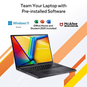 ASUS VIVOBOOK 16 (2023), AMD RYZEN 7 7730U, 16 INCH (40.64 CM) WUXGA, THIN & LIGHT LAPTOP (16GB/512GB SSD/WINDOWS 11/OFFICE 2021/ALEXA BUILT - IN/BACKLIT KB/FP SENSOR/INDIE BLACK/1.88 KG), M1605YA - MB741WS - SWIFT PERIPHERALS90NB10R1-M00AY0