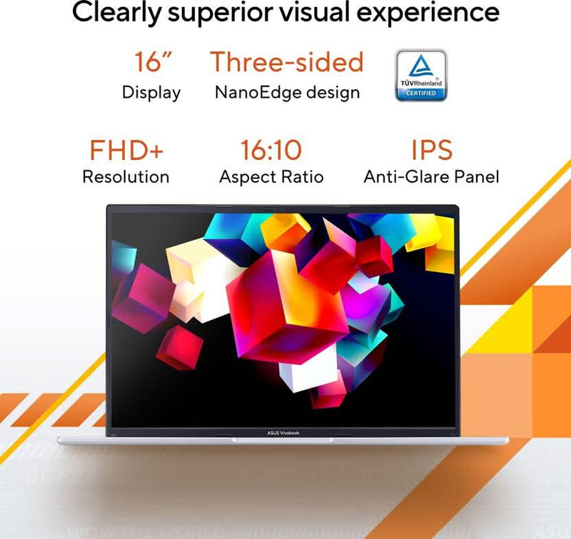 ASUS VIVOBOOK 16 AMD RYZEN 7 OCTA CORE 7730U - (16 GB/512 GB SSD/WINDOWS 11 HOME) M1605YA - MB742WS LAPTOP (16 INCH, COOL SILVER, 1.88 KG, WITH MS OFFICE) - SWIFT PERIPHERALS90NB10R2-M00AZ0