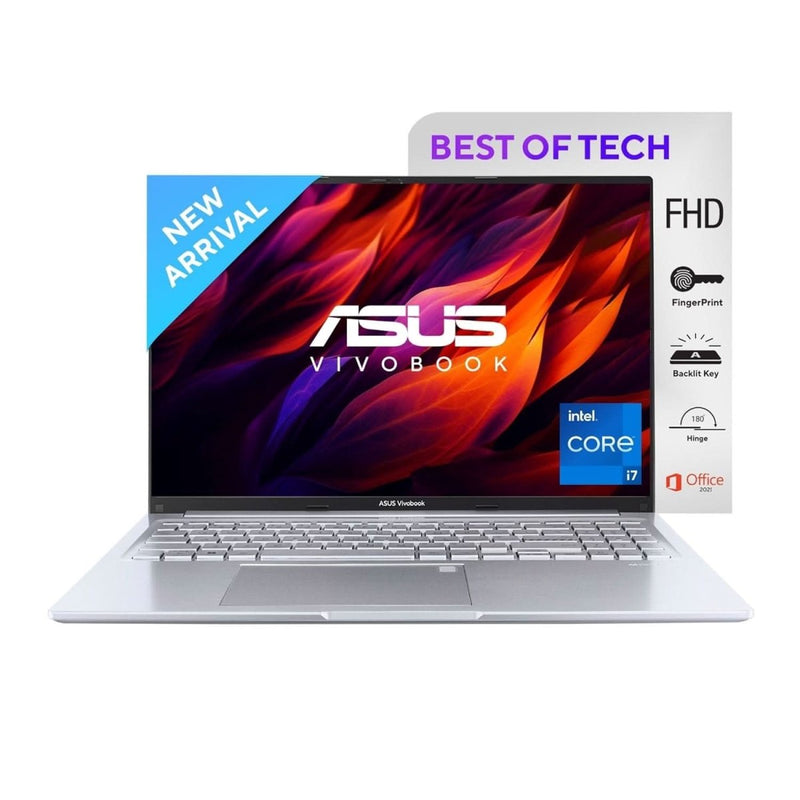 ASUS VIVOBOOK 16 INTEL CORE I7 - 12700H /16GB DDR4 / 512GB PCIE 4.0 SSD / 16.0 - INCH / WUXGA (1920 X 1200) 16:10 /TRANSPARENT SILVER / FINGERPRINT / BACKLIT KB / WIN 11 HOME / MS OFFICE LAPTOP X1605ZAC - MB740WS - SWIFT PERIPHERALS90NB0ZA2-M016X0