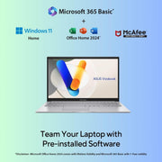 ASUS VIVOBOOK 16,13TH GEN,INTEL CORE I9 - 13900H,FINGERPRINT(INTEL IRIS X IGPU/16GB/512GB/FHD+/16"/60HZ/BACKLIT KEYBOARD/WINDOWS 11/M365 BASIC (1YEAR)*/OFFICE HOME 2024/SILVER/1.88 KG) X1605VA - MB9946WS - SWIFT PERIPHERALS90NB10N2-M01ML0