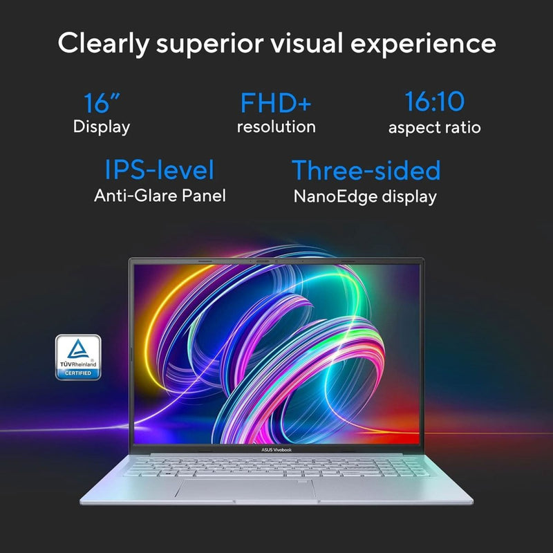 ASUS VIVOBOOK 16X (2023), INTEL CORE I5 - 12450H 12TH GEN, 16 - INCH (40.64 CM) FHD+ 120HZ, THIN AND LIGHT LAPTOP (16GB/512GB/6GB GEFORCE RTX 4050 /WIN11/70WHR/COOL SILVER/1.8 KG), K3605ZU - MB542WS - SWIFT PERIPHERALS90NB11X2-M002V0