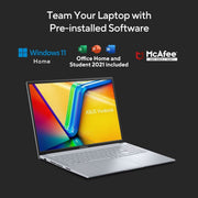 ASUS VIVOBOOK 16X (2023), INTEL CORE I5 - 12450H 12TH GEN, 16 - INCH (40.64 CM) FHD+ 120HZ, THIN AND LIGHT LAPTOP (16GB/512GB/6GB GEFORCE RTX 4050 /WIN11/70WHR/COOL SILVER/1.8 KG), K3605ZU - MB542WS - SWIFT PERIPHERALS90NB11X2-M002V0