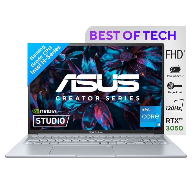 ASUS VIVOBOOK 16X 2023, INTEL CORE I5 - 13500H 13TH GEN, 16.0 - INCH FHD+ 120HZ, CREATOR/GAMING LAPTOP, THIN & LIGHT LAPTOP (16GB/512GB SSD/RTX 3050 4GB/WIN11/FINGERPRINT/SILVER/1.80 KG),K3605VC - MB542WS - SWIFT PERIPHERALS90NB11D2-M005P0
