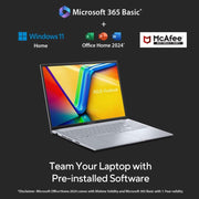 ASUS VIVOBOOK 16X K3605VC - RP413WS [CI5 - 13420H/16GB/512GB SSD/WIN11 HOME+MSO/16.0"/4GB - RTX3050 GRAPHICS/1 YEAR(S)/SILVER] - SWIFT PERIPHERALS1096516