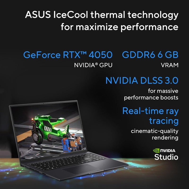 ASUS VIVOBOOK 16X K3605ZU - RP304WS [CI5 - 12500H 12TH GEN/16GB/512GB SSD/WIN11 HOME+MSO/16.0 INCH/6GB - RTX4050 GRAPHICS /1 YEAR(S)/BLACK] - SWIFT PERIPHERALS1092128