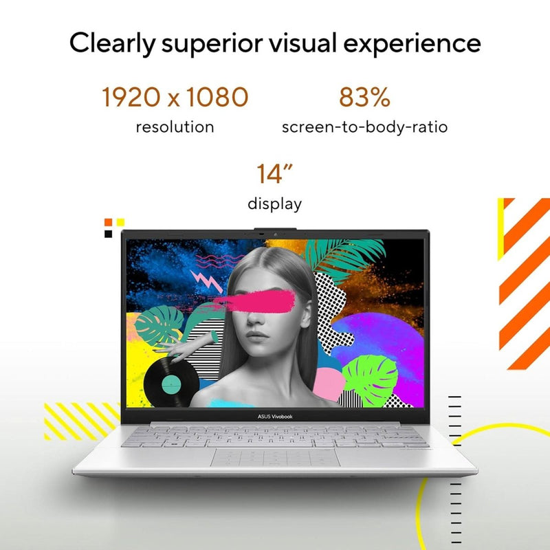 ASUS VIVOBOOK GO 14, 14 INCH FHD (1920 X 1080), AMD RYZEN 5 7520U PROCESSOR,(16GB RAM/512GB SSD/AMD RADEON IGPU/WINDOWS 11/MS OFFICE 365 BASIC (1YEAR)*/OFFICE HOME 2024/SILVER/1.38 KG),E1404FA - NK5541WS - SWIFT PERIPHERALS90NB0ZS1-M00Y70