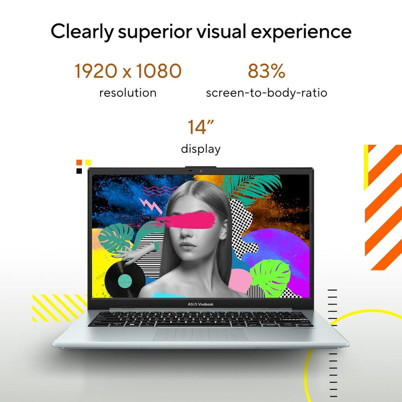 ASUS VIVOBOOK GO 14 (2023), AMD RYZEN 3 7320U, THIN & LIGHT LAPTOP, 14 - INCH (35.56 CM) FHD, (8GB RAM /512GB SSD/WINDOWS 11/OFFICE 2021/ALEXA BUILT - IN/GREY GREEN/1.38 KG), E1404FA - NK323WS - SWIFT PERIPHERALS90NB0ZS3-M00940