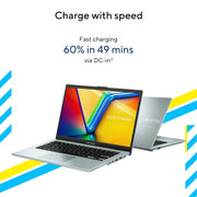 ASUS VIVOBOOK GO 14 (2023), INTEL CORE I3 - N305, 14" (35.56 CMS) FHD, THIN AND LIGHT LAPTOP (8GB/512GB SSD/INTEGRATED GRAPHICS/WINDOWS 11/OFFICE 2021/FINGERPRINT/GREY/1.38 KG), E1404GA - NK323WS - SWIFT PERIPHERALS90NB0ZW3-M000L0
