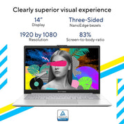 ASUS VIVOBOOK GO 14 2023, INTEL CORE I3 - N305, 14" (35.56 CMS) FHD, THIN & LIGHT LAPTOP (8GB/512GB SSD/WIN11/OFFICE 2021/42WHR/COOL SILVER/1.38 KG), E1404GA - NK321WS - SWIFT PERIPHERALS90NB0ZW1-M000J0