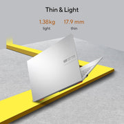 ASUS VIVOBOOK GO 14, AMD RYZEN 3 7320U, THIN AND LIGHT LAPTOP, 14 INCH (35.56 CM) FHD, (8 GB RAM/512GB SSD/WINDOWS 11/OFFICE 2021/42WHR /SILVER/1.38 KG), E1404FA - NK321WS - SWIFT PERIPHERALSE1404FA-NK3321WS