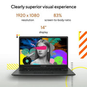 ASUS VIVOBOOK GO 14 AMD RYZEN 5 7520U / 16GB DDR5 / 512GB PCIE 3.0 SSD / 14.0 - INCH / FHD (1920 X 1080) 16:9 /MIXED BLACK / NUMBERPAD /WIN 11 HOME / MS OFFICE LAPTOP E1404FA - NK542WS - SWIFT PERIPHERALS90NB0ZS2-M009A0