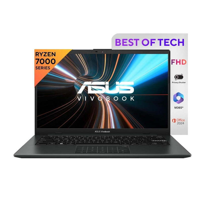 ASUS VIVOBOOK GO 14, AMD RYZEN 5 7520U,THIN & LIGHT LAPTOP (AMD RADEON IGPU/16GB RAM/512GB SSD/FHD/14/60HZ/42WHRS/WINDOWS 11/M365 BASIC (1YEAR)*/OFFICE HOME 2024/MIXED BLACK/1.38 KG) E1404FA - NK5542WS - SWIFT PERIPHERALS90NB0ZS2-M00Y80
