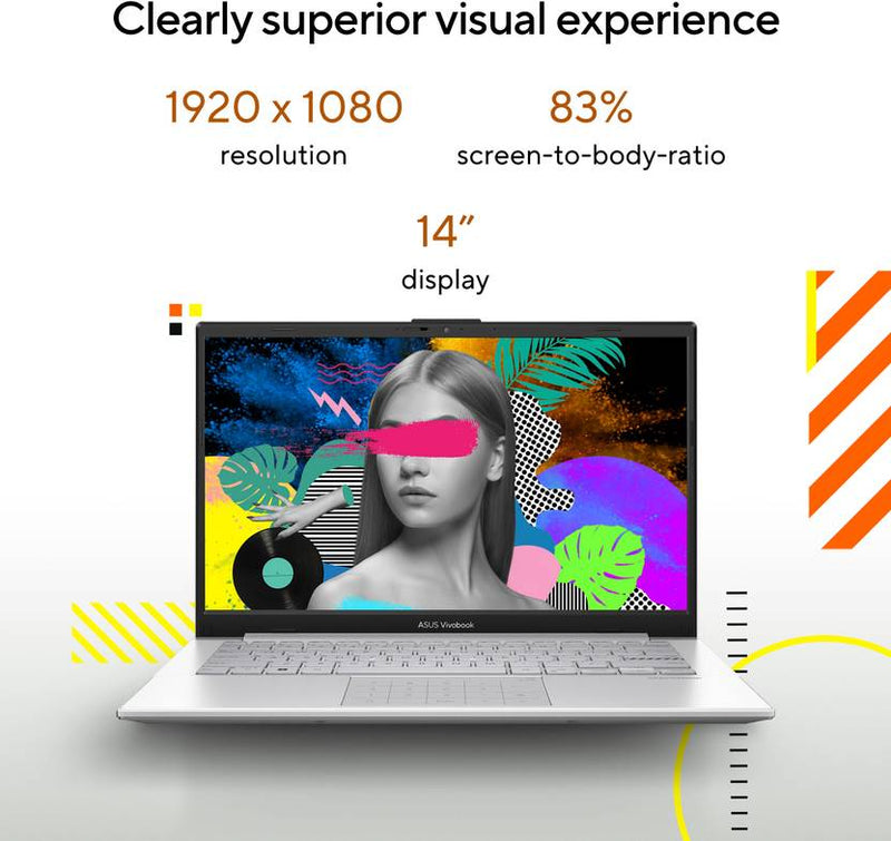 ASUS VIVOBOOK GO 14 AMD RYZEN 5 QUAD CORE 7520U - (16 GB/512 GB SSD/WINDOWS 11 HOME) E1404FA - NK541WS THIN AND LIGHT LAPTOP (14 INCH, COOL SILVER, 1.38 KG, WITH MS OFFICE) - SWIFT PERIPHERALS90NB0ZS1-M00990