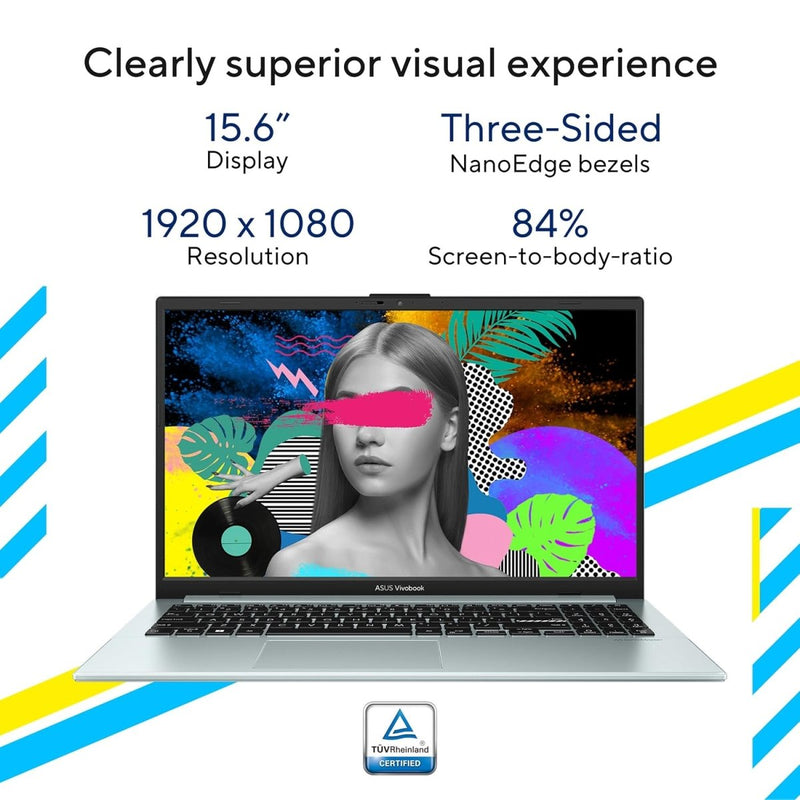 ASUS VIVOBOOK GO 15 (2023), INTEL CORE I3 - N305, 15.6" (39.62 CMS) FHD, THIN AND LIGHT LAPTOP (8GB/512GB SSD/INTEGRATED GRAPHICS/WINDOWS 11/OFFICE 2021/BACKLIT KB/GREY/1.63 KG), E1504GA - NJ323WS - SWIFT PERIPHERALS90NB0ZT3-M00270