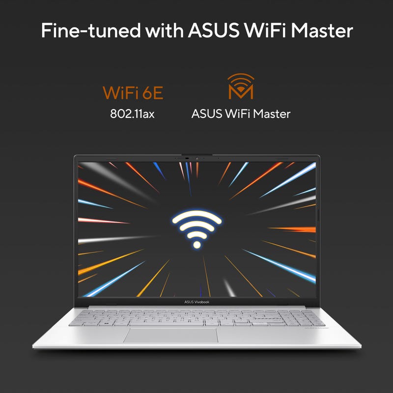 ASUS VIVOBOOK GO 15 AMD RYZEN 5 7520U / 16GB LPDDR5 / 512GB PCIE 3.0 SSD / 15.6 - INCH / FHD (1920 X 1080) 16:9 /COOL SILVER /WIN 11 HOME / MS OFFICE LAPTOP E1504FA - NJ541WS - SWIFT PERIPHERALS90NB0ZR1-M00BK0